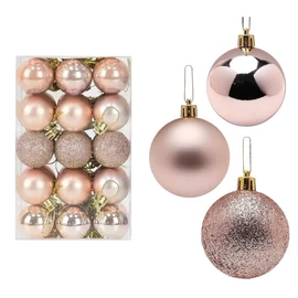 Karácsonyfadísz szett – 30 darabos, rose-gold 26099