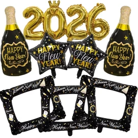 8 db-os 2026 Szilveszteri Fólia Lufi Szett HQ10182601