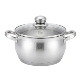 Swissgold rozsdamentes acél lábas üvegfedővel 20 cm, 3,8 l SG-19034