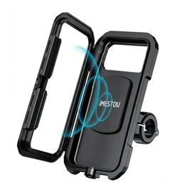 iMESTOU IP67 Vízálló Motoros Telefontartó (L-es Méret) – Vezeték Nélküli és USB-C Töltéssel holm20156
