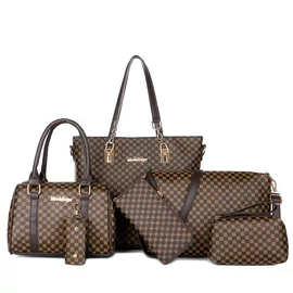 Elegáns 6 Darabos Női Táska Szett - Barna GU6273535-3