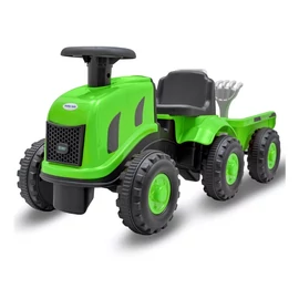 Baby Mix Zöld gyerek traktor utánfutóval és kerti eszközökkel K0MWQ369K1