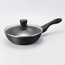 Bachmayer Home Granite Line mély serpenyő fedővel 26cm Fekete BM-7749-26
