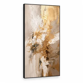 Modern absztrakt arany-fehér vászon falikép 80x160cm 5QM065KW1G-3