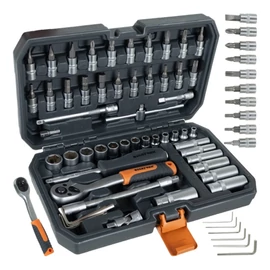 BIGSTREN szerszámkészlet 56 db 1/4” racsnis CrV tokban 00026845