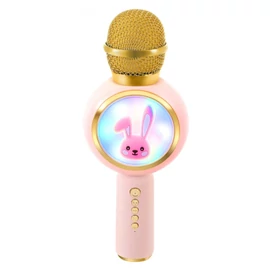IZOXIS nyuszis karaoke mikrofon Bluetooth 5.1 5W rózsaszín 00027048