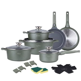 Die Cast Aluminum 19 részes edénykészlet zöld SH-LG3019G