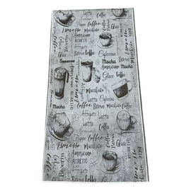 Kávé mintás és feliratos konyhai szőnyeg 60 x 120 cm KSZ-4