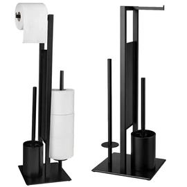 Elegánd fekete WC-papírtartó 27695