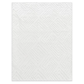 Fehér modern mintás szőnyeg 200 x 290 cm DELUX-3