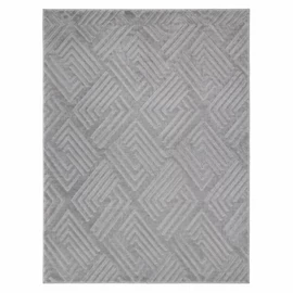 Modern világosszürke geometrikus szőnyeg 80x150 cm DELUX-7-80X150