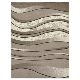 Bézs-barna hullámmintás modern szőnyeg 200 x 290 cm BPC-6
