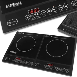 Kraft&amp;Dele ndukciós dupla főzőlap, 2000W KD4167