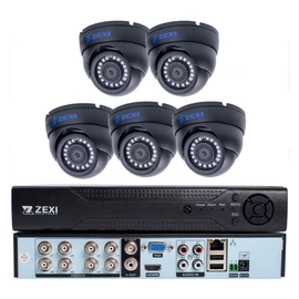 ZEXI 5 kamerás 5 MP AHD DOME biztonsági kamerarendszer – 1 TB tárhely
AHD-DOM5CH-5MP