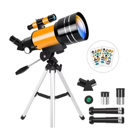 70mm-es refraktor távcső rövid állvánnyal sárga 71MV359W7W-S
