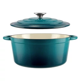 Perfect Home Zománcozott öntöttvas lábas 28,5 cm, 6L türkizkék 16638