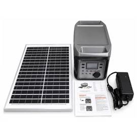 Napelemes hordozható energiatároló szett – solar panellel és töltőadapterrel KL25-2013