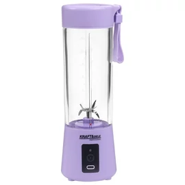 Kraft&amp;Dele akkumulátoros turmixgép – 400 ml, USB-C töltéssel, 2 × 3000 mAh, lila KD4175