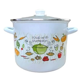 Zöldség mintás zománcozott fazék 26 cm 10,5 L 481692