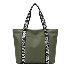Sportos és Trendi Khaki Válltáska Feliratos Pántokkal TSK-08