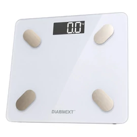 Elektronikus üveg személymérleg LCD-kijelzővel, 180 kg-ig, fehér 17149