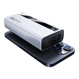 Powerbank gyorstöltéssel és digitális kijelzővel - 60000mAh, 66W, fehér 58M2K5VK73-2