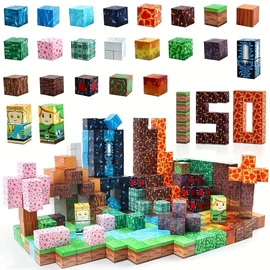 150 darabos mágneses építőkocka-készlet gyerekeknek 66MXQ5628G