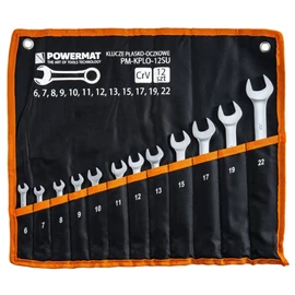 Powermat 12 részes csillag-villáskulcs készlet 6–22 mm, Cr-V acélból PM1621