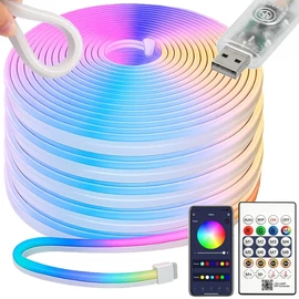 10 méteres RGB neon LED szalag, Bluetooth alkalmazással és távirányítóval 12440