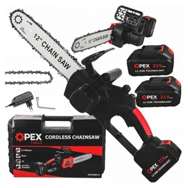OPEX Tools OPX28014 akkumulátoros láncfűrész 12”, 2×21 V 3,0 Ah 28014