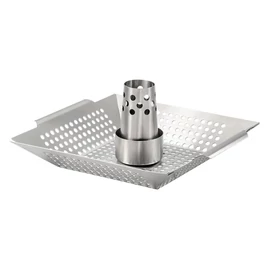 Michelino Csirkesütő állvány / grillkosár rozsdamentes 35*31 cm 52535
