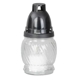 Átlátszó üvegmécses sírra, 6–8 órás égési idő, 13 cm 2173244