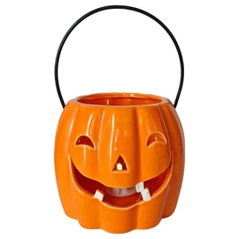 MagicHome világító porcelán tök dekoráció – 12,3 × 12,1 × 10 cm 8092436