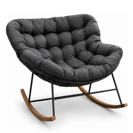 LOUNGE hintaszék puha párnázott ülőfelülettel – grafit KR42