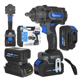 Geko Szénkefe nélküli akkus ütvecsavarozó 850Nm 2x4.0Ah 21V G80679