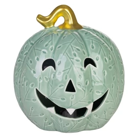 MagicHome Nature LED-es porcelán tök dekoráció – mentazöld, 14,8 × 15,6 × 16,4 cm 8092433