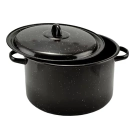 Perfect Home Zománcozott Lábas fedővel 30 cm 10,5 liter fekete 10391