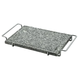 GRANIT L gránit grilllap vájattal és tartókerettel, 30 × 20 × 1,65 cm 14070
