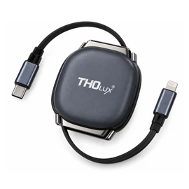 THOlux teleszkópos USB-C – Lightning adat- és töltőkábel, 27W, 1 m TL-46