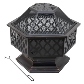 HEXAGON hordozható tűzrakó és grillsütő – 61×53 cm 13008