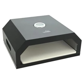 Rozsdamentes acél pizzasütő grillre – 34×30 cm-es kordierit sütőkővel 14110