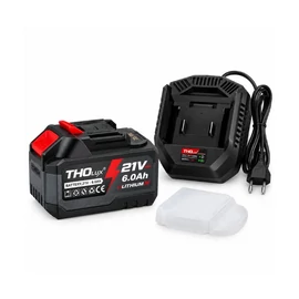 THO Lux akkumulátor és töltő szett 21V 6Ah TL-106