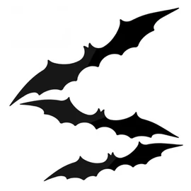 Halloween denevér dekoráció szett 3 db-os – 47, 37 és 31 cm 22004