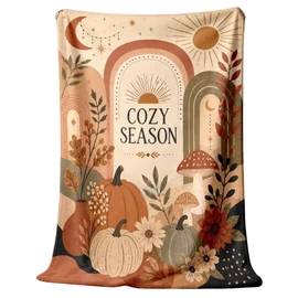 „Cozy Season” őszi mintás pléd 76 × 100 cm 25MWW62442