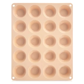 Bézs szilikon mini muffin sütőforma 20 darabhoz 29x23,5x2 cm 154461