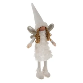 Karácsonyi angyal figura csillogó szárnyakkal, 40 cm 00022342