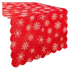 Karácsonyi asztali futó hópehely mintával, 150 × 35 cm 00022788