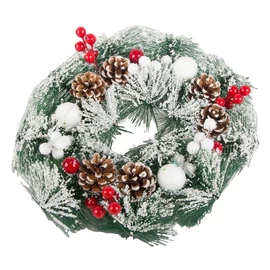 Karácsonyi koszorú 20 cm – természetes tobozokkal 26192
