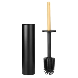 Szilikon WC-kefe tartóval, fekete, 37,5 cm 567094