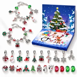Ékszeres adventi naptár, 2 karkötővel és charmokkal KSN206